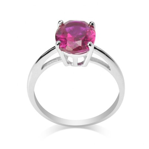 925 Sterling Silver Stone Synthetic Ruby Rings